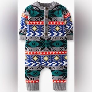 Hanna Andersson Knit Holiday Romper, Size 6-12 months